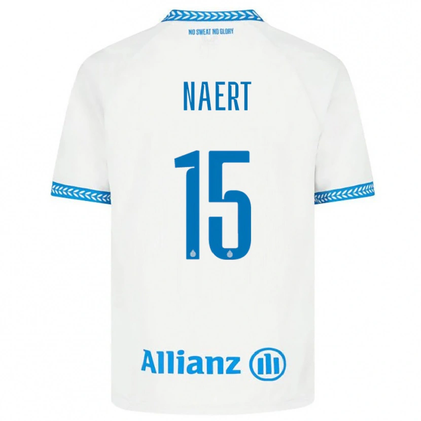 Danxen Hombre Camiseta Stan Naert #15 Azul Blanco 2ª Equipación 2025/26 La Camisa