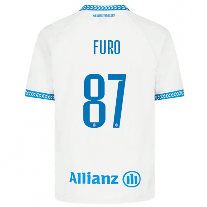 Danxen Hombre Camiseta Kaye Furo #87 Azul Blanco 2ª Equipación 2025/26 La Camisa