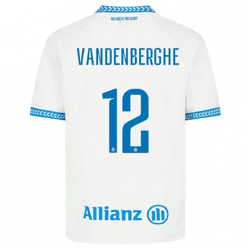 Danxen Hombre Camiseta Xander Vandenberghe #12 Azul Blanco 2ª Equipación 2025/26 La Camisa