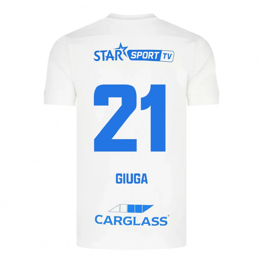 Danxen Hombre Camiseta Anissa Giuga #21 Blanco Azul 2ª Equipación 2025/26 La Camisa