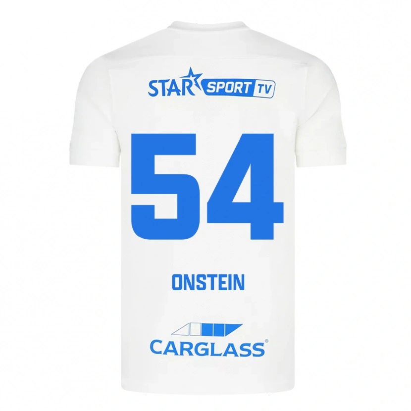 Danxen Hombre Camiseta Juwensley Onstein #54 Blanco Azul 2ª Equipación 2025/26 La Camisa