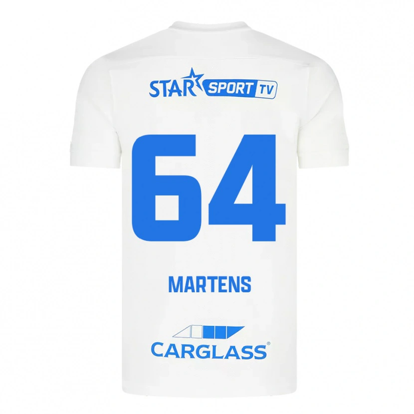 Danxen Hombre Camiseta Nolan Martens #64 Blanco Azul 2ª Equipación 2025/26 La Camisa