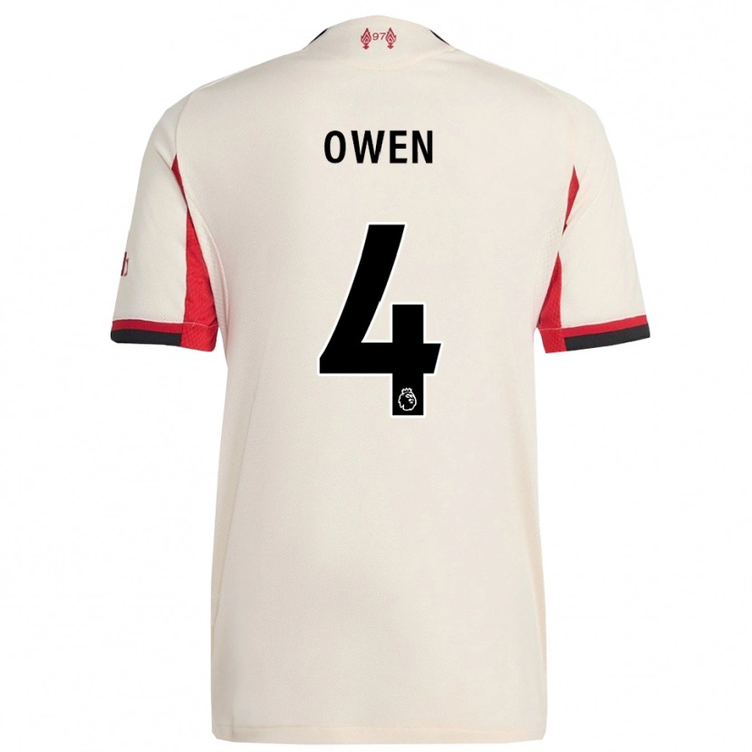 Danxen Hombre Camiseta Harvey Owen #4 Blanco Negro 2ª Equipación 2025/26 La Camisa