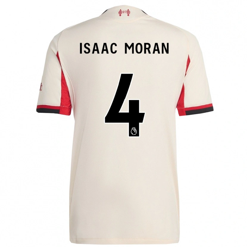 Danxen Hombre Camiseta Isaac Moran #4 Blanco Negro 2ª Equipación 2025/26 La Camisa