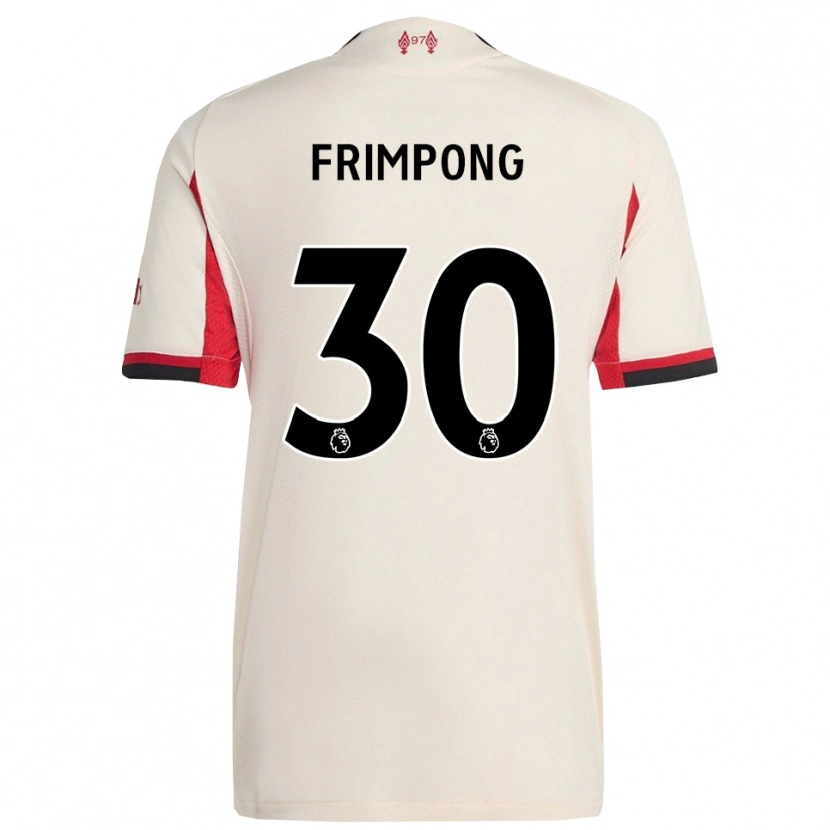Danxen Hombre Camiseta Jeremie Frimpong #30 Blanco Negro 2ª Equipación 2025/26 La Camisa