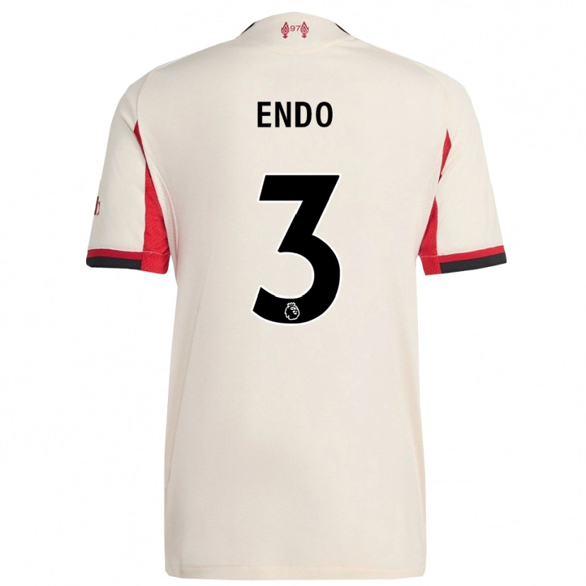 Danxen Hombre Camiseta Wataru Endo #3 Blanco Negro 2ª Equipación 2025/26 La Camisa