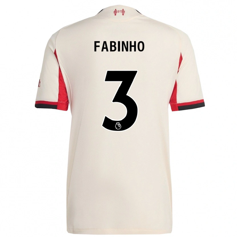 Danxen Hombre Camiseta Fabinho #3 Blanco Negro 2ª Equipación 2025/26 La Camisa