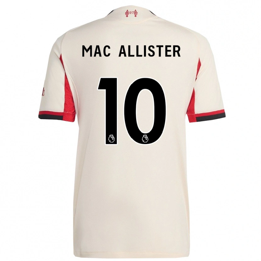 Danxen Hombre Camiseta Alexis Mac Allister #10 Blanco Negro 2ª Equipación 2025/26 La Camisa