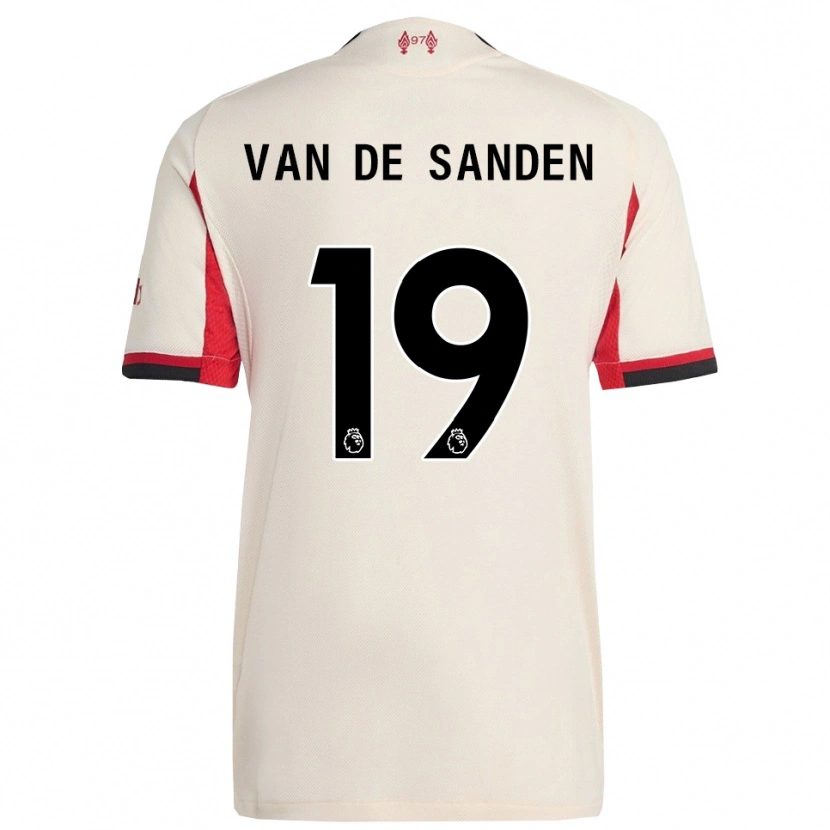 Danxen Hombre Camiseta Shanice Van De Sanden #19 Blanco Negro 2ª Equipación 2025/26 La Camisa
