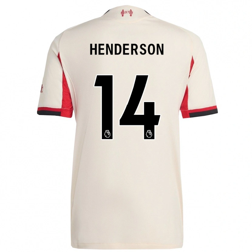 Danxen Hombre Camiseta Henderson #14 Blanco Negro 2ª Equipación 2025/26 La Camisa