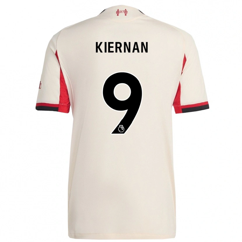 Danxen Hombre Camiseta Leanne Kiernan #9 Blanco Negro 2ª Equipación 2025/26 La Camisa