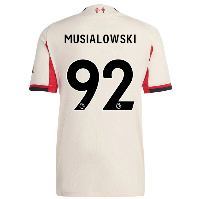 Danxen Hombre Camiseta Mateusz Musialowski #92 Blanco Negro 2ª Equipación 2025/26 La Camisa