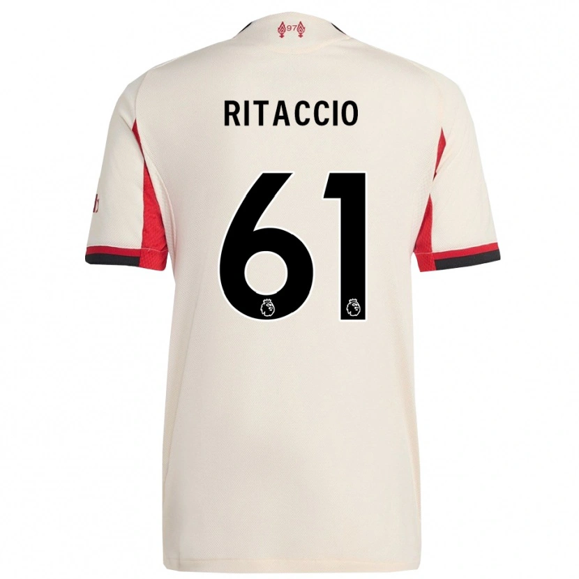Danxen Hombre Camiseta Matteo Ritaccio #61 Blanco Negro 2ª Equipación 2025/26 La Camisa