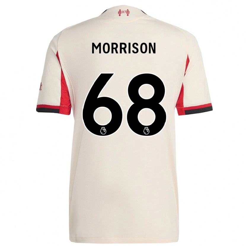 Danxen Hombre Camiseta Kieran Morrison #68 Blanco Negro 2ª Equipación 2025/26 La Camisa