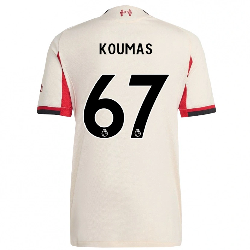 Danxen Hombre Camiseta Lewis Koumas #67 Blanco Negro 2ª Equipación 2025/26 La Camisa