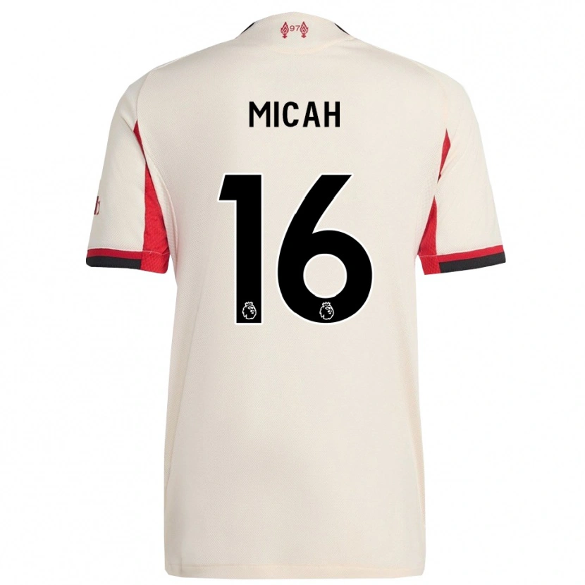 Danxen Hombre Camiseta Teagan Micah #16 Blanco Negro 2ª Equipación 2025/26 La Camisa