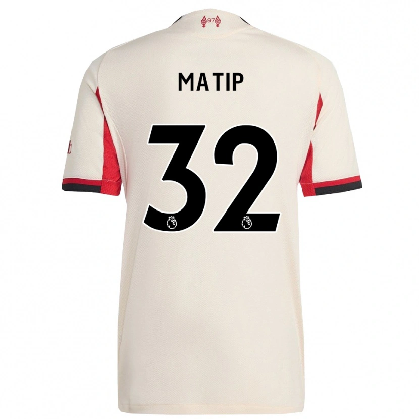 Danxen Hombre Camiseta Joel Matip #32 Blanco Negro 2ª Equipación 2025/26 La Camisa