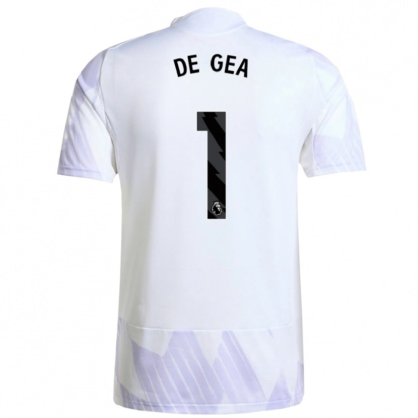 Danxen Hombre Camiseta David De Gea #1 Blanco Púrpura Púrpura 2ª Equipación 2025/26 La Camisa