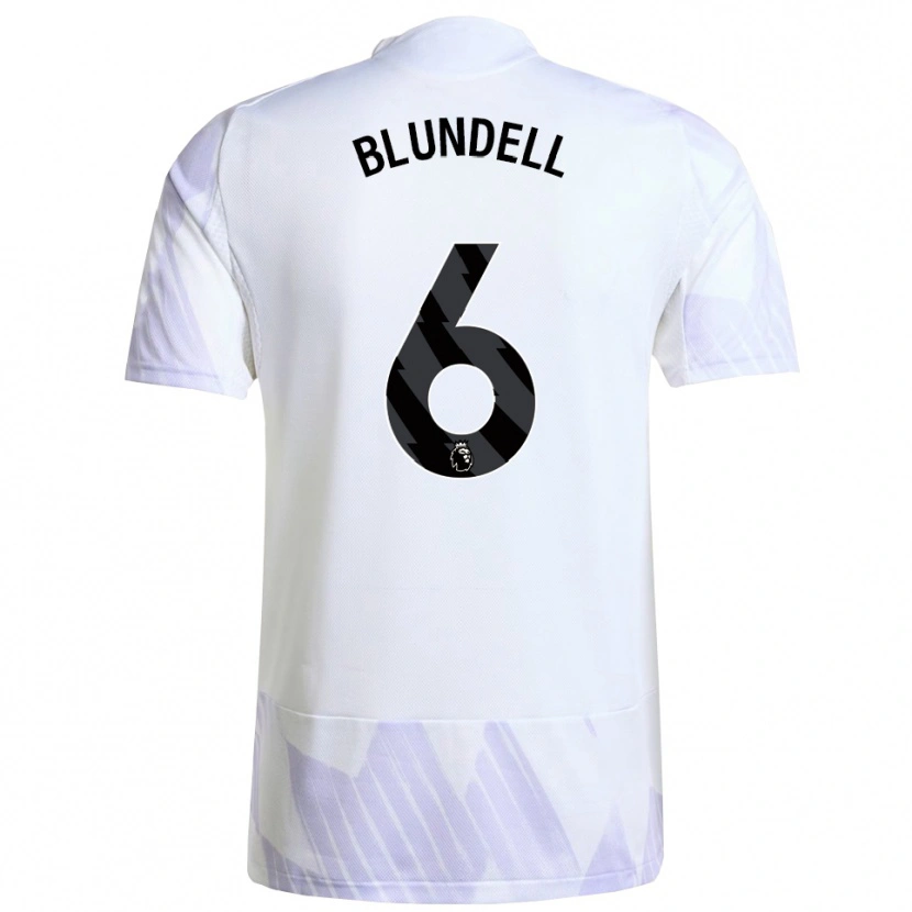 Danxen Hombre Camiseta Hannah Blundell #6 Blanco Púrpura Púrpura 2ª Equipación 2025/26 La Camisa