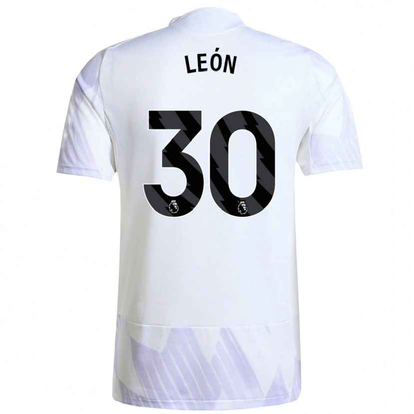 Danxen Hombre Camiseta Diego León #30 Blanco Púrpura Púrpura 2ª Equipación 2025/26 La Camisa