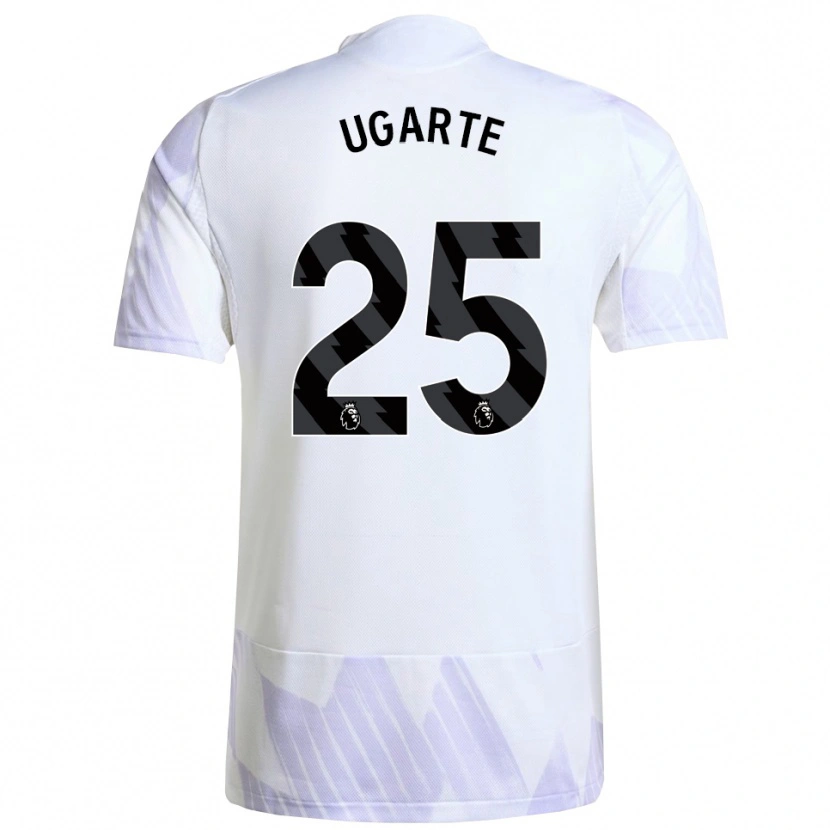 Danxen Hombre Camiseta Manuel Ugarte #25 Blanco Púrpura Púrpura 2ª Equipación 2025/26 La Camisa