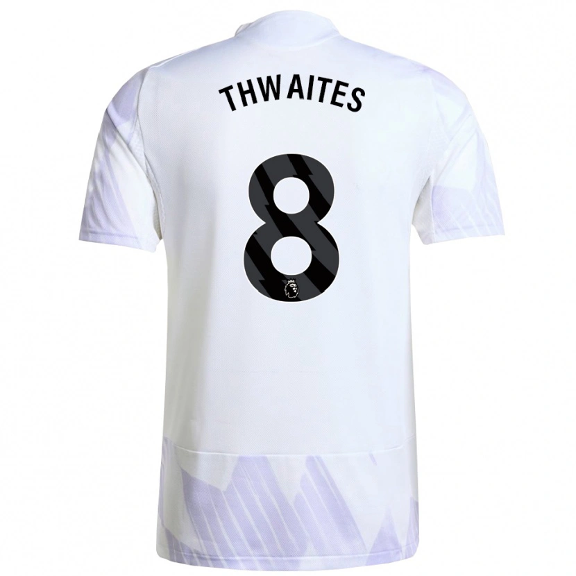 Danxen Hombre Camiseta Jim Thwaites #8 Blanco Púrpura Púrpura 2ª Equipación 2025/26 La Camisa