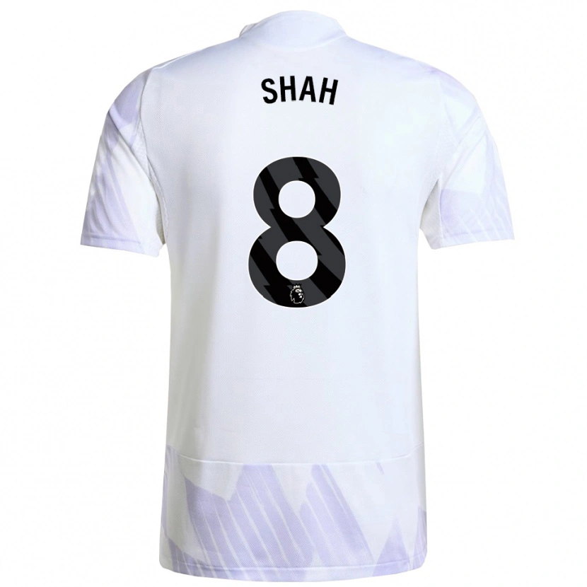 Danxen Hombre Camiseta Jariyah Shah #8 Blanco Púrpura Púrpura 2ª Equipación 2025/26 La Camisa