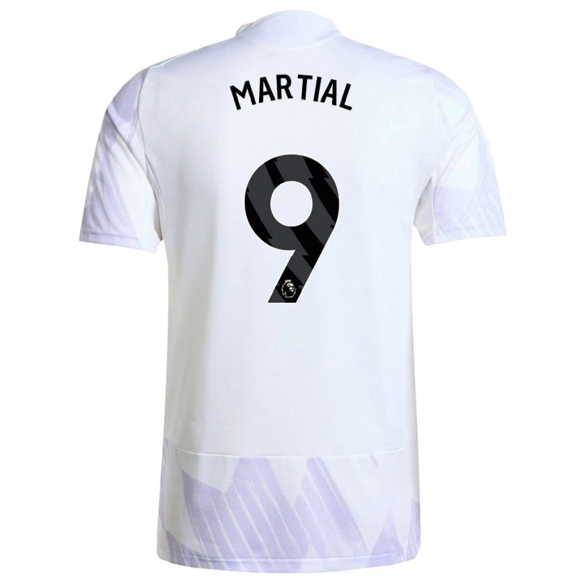 Danxen Hombre Camiseta Anthony Martial #9 Blanco Púrpura Púrpura 2ª Equipación 2025/26 La Camisa