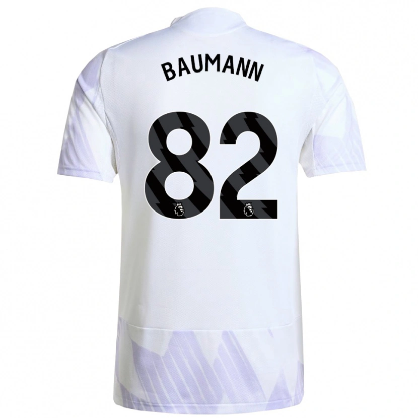 Danxen Hombre Camiseta Zach Baumann #82 Blanco Púrpura Púrpura 2ª Equipación 2025/26 La Camisa