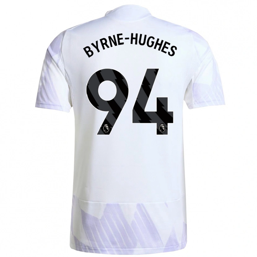 Danxen Hombre Camiseta Cameron Byrne-Hughes #94 Blanco Púrpura Púrpura 2ª Equipación 2025/26 La Camisa