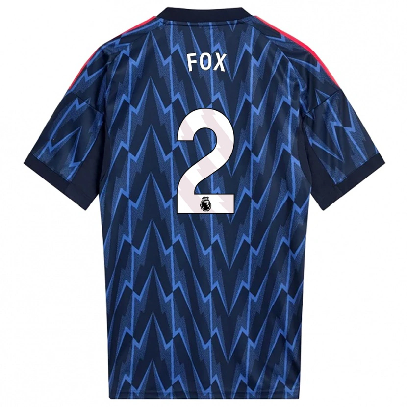 Danxen Hombre Camiseta Emily Fox #2 Marino Rojo 2ª Equipación 2025/26 La Camisa