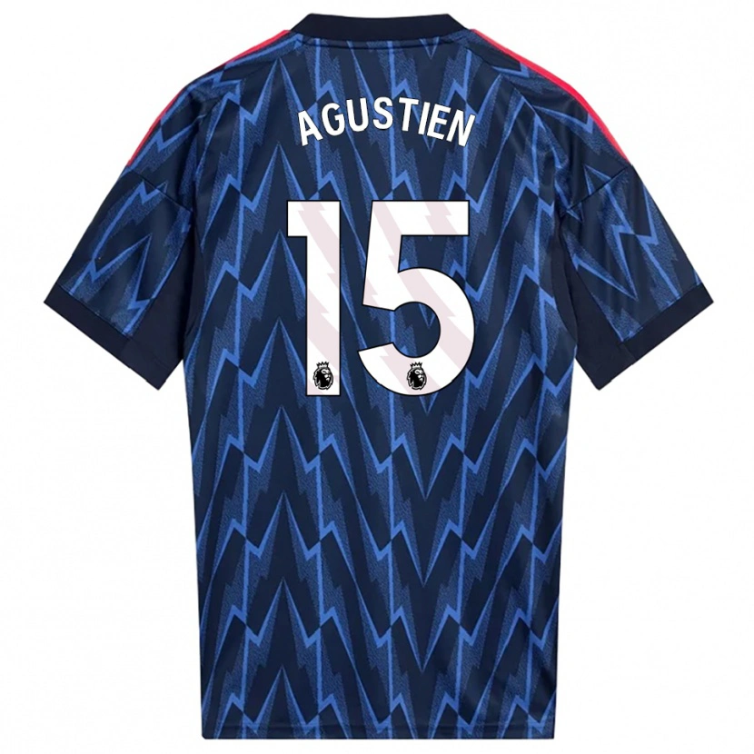 Danxen Hombre Camiseta Demiane Agustien #15 Marino Rojo 2ª Equipación 2025/26 La Camisa