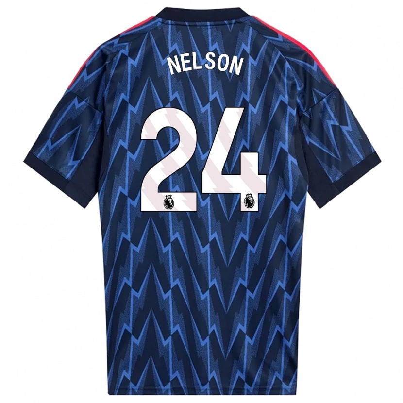 Danxen Hombre Camiseta Reiss Nelson #24 Marino Rojo 2ª Equipación 2025/26 La Camisa