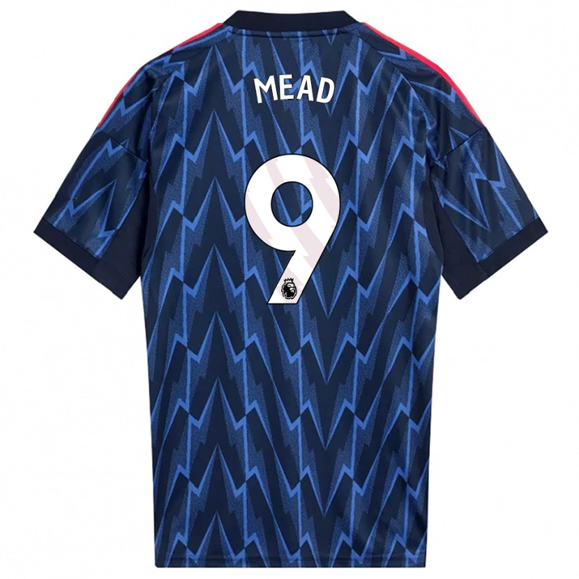 Danxen Hombre Camiseta Beth Mead #9 Marino Rojo 2ª Equipación 2025/26 La Camisa