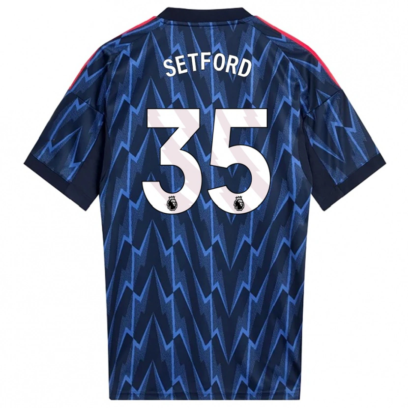 Danxen Hombre Camiseta Tommy Setford #35 Marino Rojo 2ª Equipación 2025/26 La Camisa