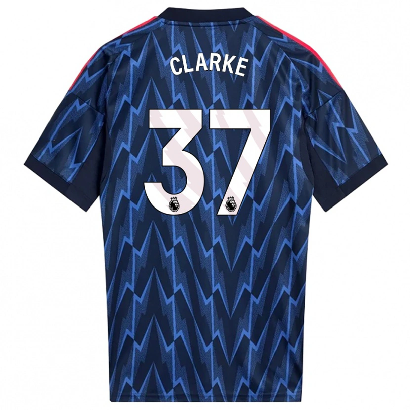 Danxen Hombre Camiseta Brayden Clarke #37 Marino Rojo 2ª Equipación 2025/26 La Camisa