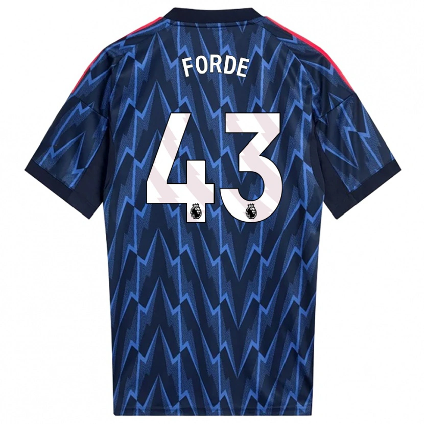 Danxen Hombre Camiseta Romari Forde #43 Marino Rojo 2ª Equipación 2025/26 La Camisa