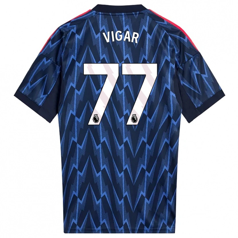 Danxen Hombre Camiseta Billy Vigar #77 Marino Rojo 2ª Equipación 2025/26 La Camisa