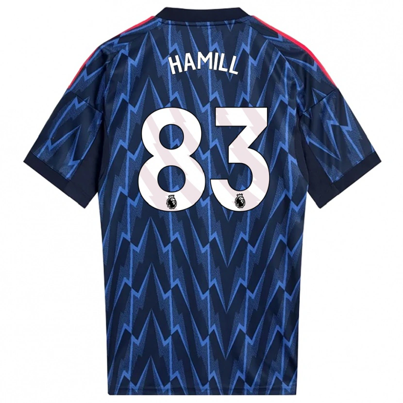 Danxen Hombre Camiseta Callan Hamill #83 Marino Rojo 2ª Equipación 2025/26 La Camisa