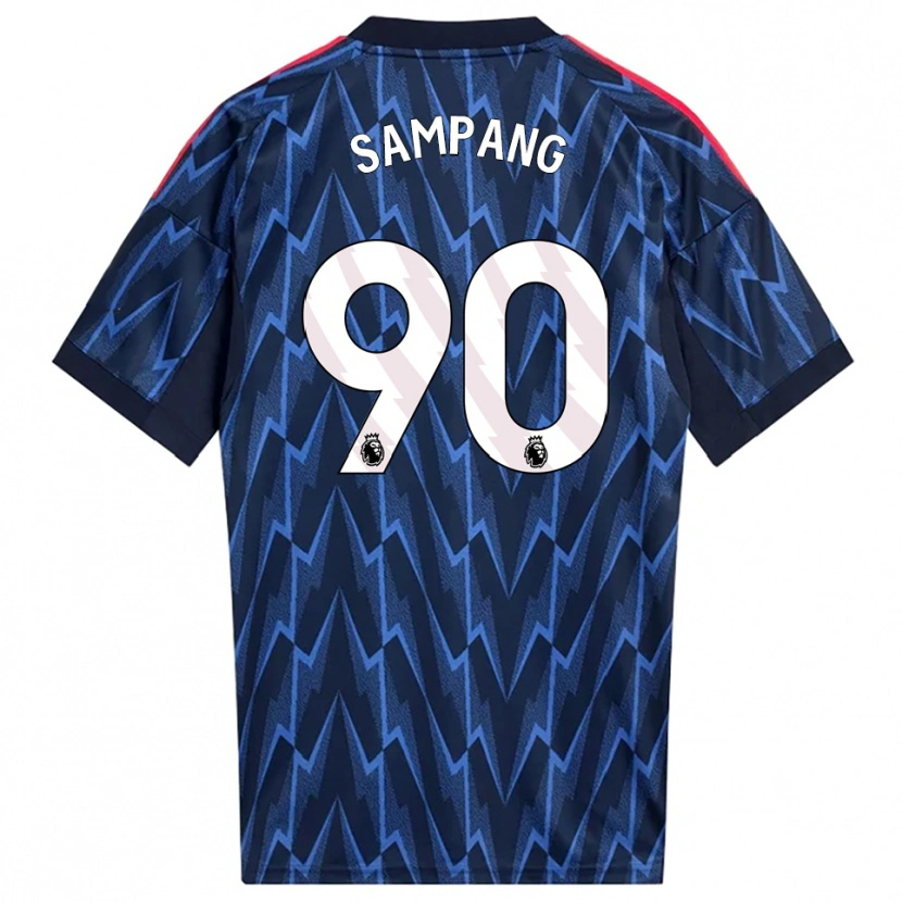 Danxen Hombre Camiseta Saurap Sampang #90 Marino Rojo 2ª Equipación 2025/26 La Camisa