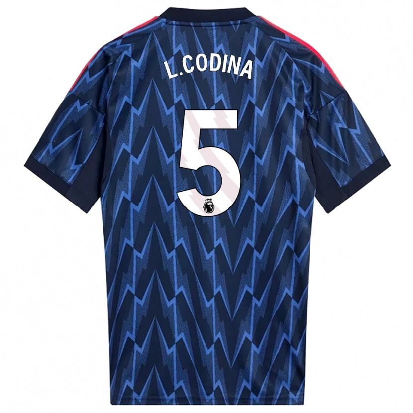 Danxen Hombre Camiseta Laia Codina #5 Marino Rojo 2ª Equipación 2025/26 La Camisa