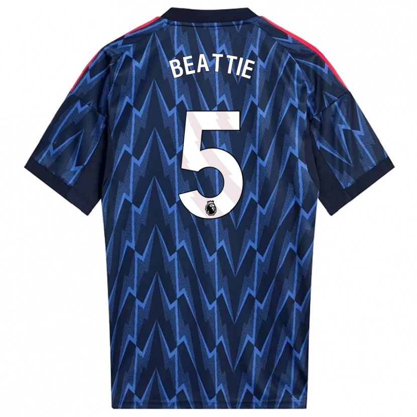 Danxen Hombre Camiseta Jen Beattie #5 Marino Rojo 2ª Equipación 2025/26 La Camisa