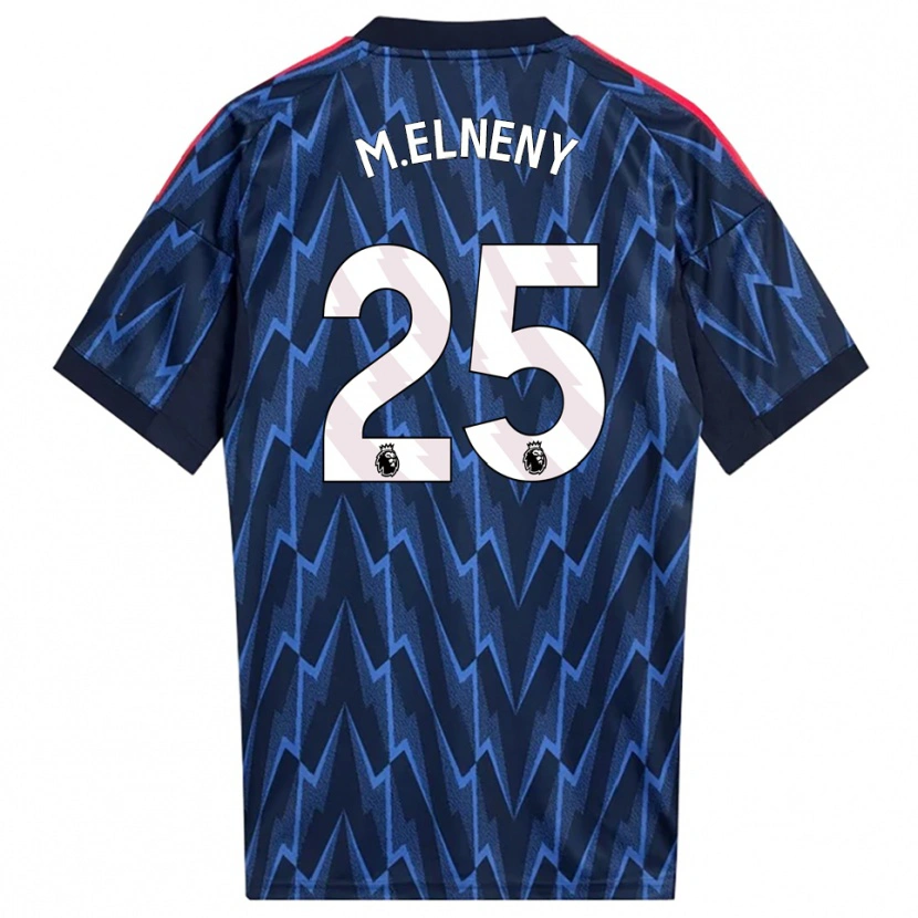 Danxen Hombre Camiseta Mohamed Elneny #25 Marino Rojo 2ª Equipación 2025/26 La Camisa