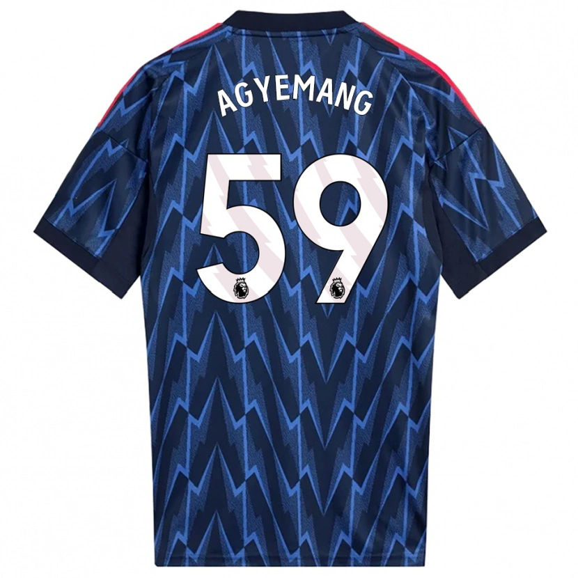 Danxen Hombre Camiseta Michelle Agyemang #59 Marino Rojo 2ª Equipación 2025/26 La Camisa