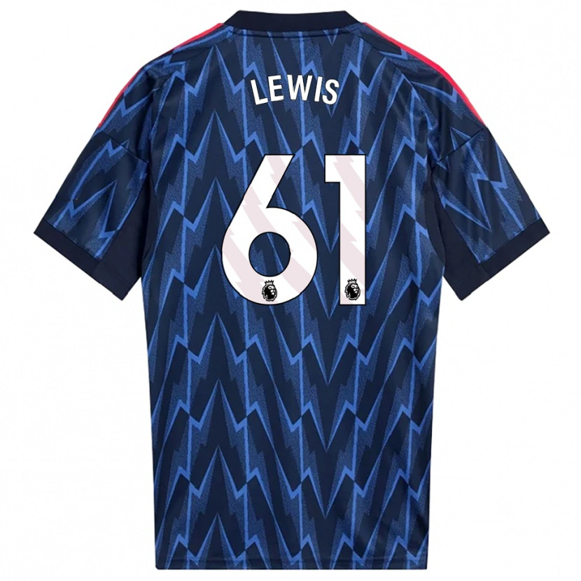Danxen Hombre Camiseta George Lewis #61 Marino Rojo 2ª Equipación 2025/26 La Camisa