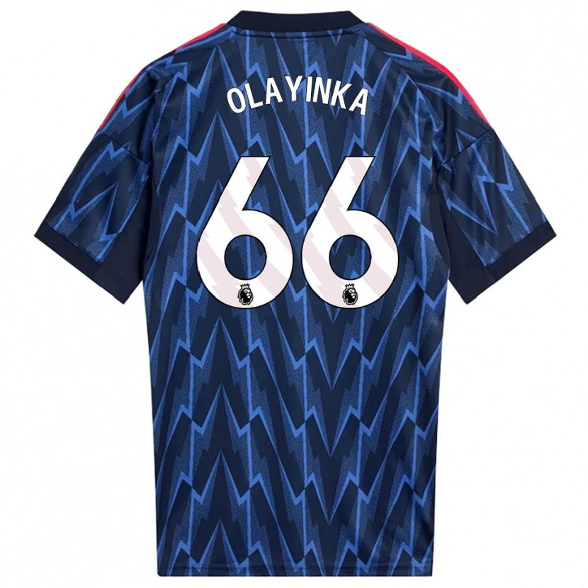 Danxen Hombre Camiseta James Olayinka #66 Marino Rojo 2ª Equipación 2025/26 La Camisa