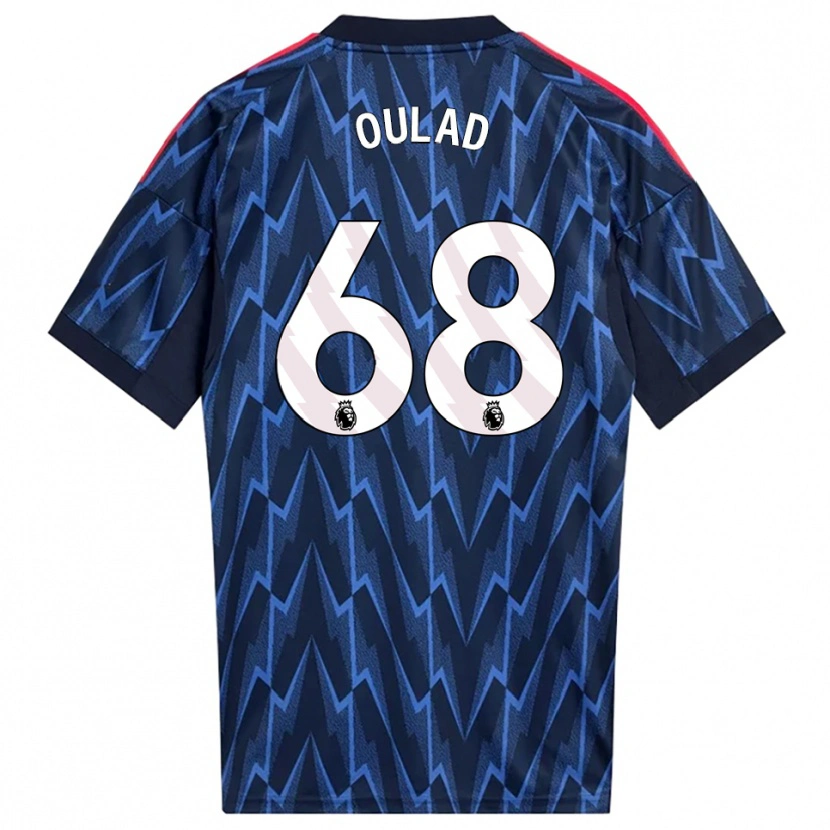 Danxen Hombre Camiseta Salah-Eddine Oulad M'hand #68 Marino Rojo 2ª Equipación 2025/26 La Camisa
