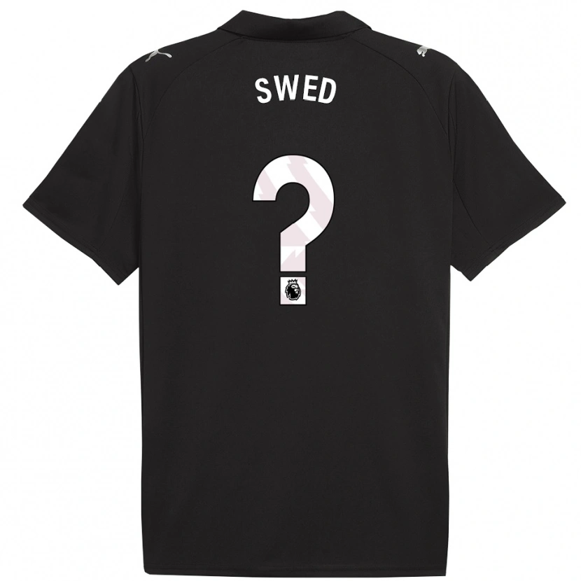 Danxen Hombre Camiseta Hamza Swed #0 Negro Blanco 2ª Equipación 2025/26 La Camisa