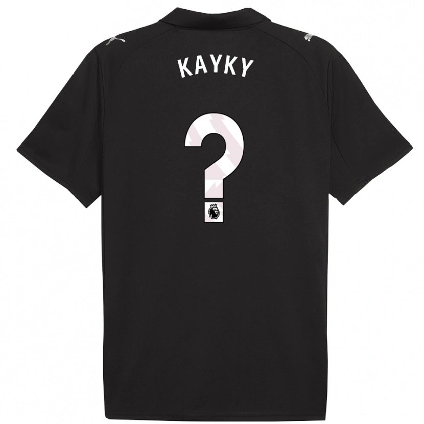 Danxen Hombre Camiseta Kayky #0 Negro Blanco 2ª Equipación 2025/26 La Camisa