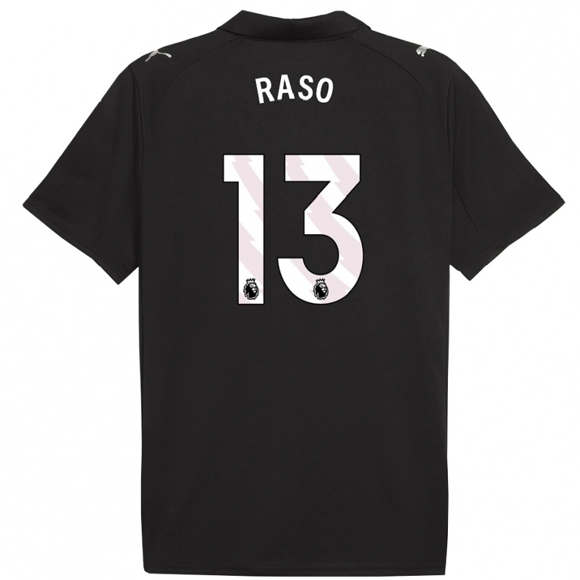 Danxen Hombre Camiseta Hayley Raso #13 Negro Blanco 2ª Equipación 2025/26 La Camisa